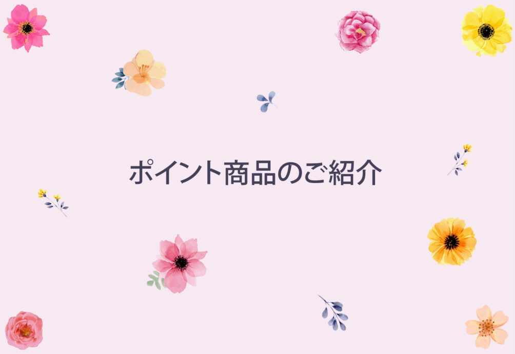 新しいポイント商品のご紹介。